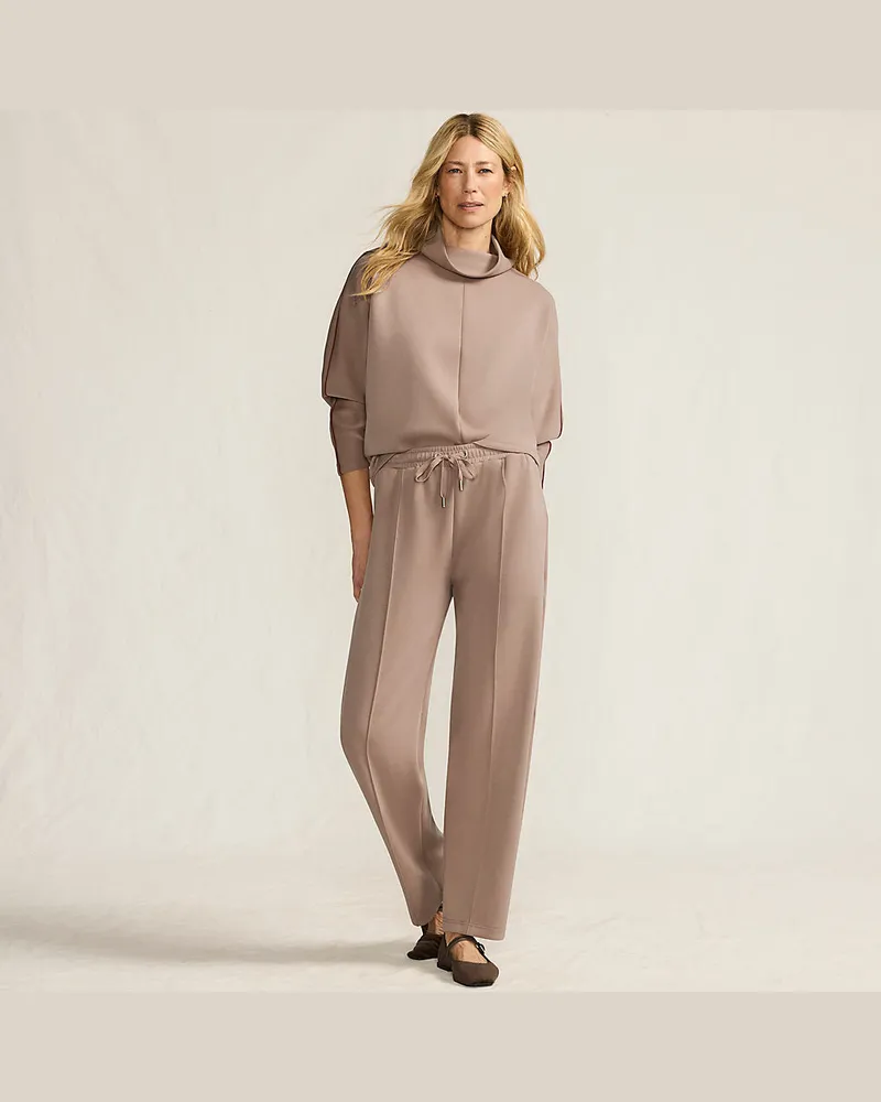 Lands' End Samtweiche Hose, Damen, Größe petite, Braun, Polyester/Polyester-Mischung, by Braun