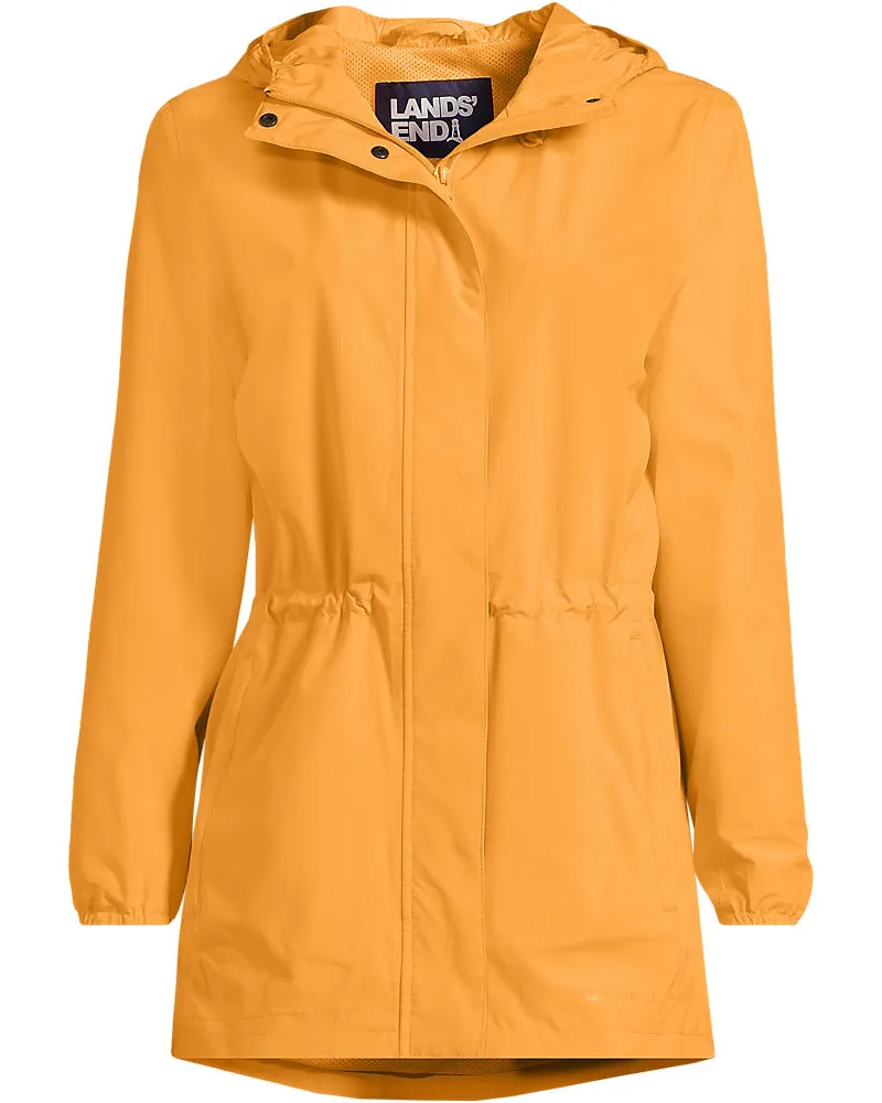 Lands' End Wasserdichte Regenjacke SQUALL mit Packfach, Damen, Größe regular, Orange, Polyester, by Orange