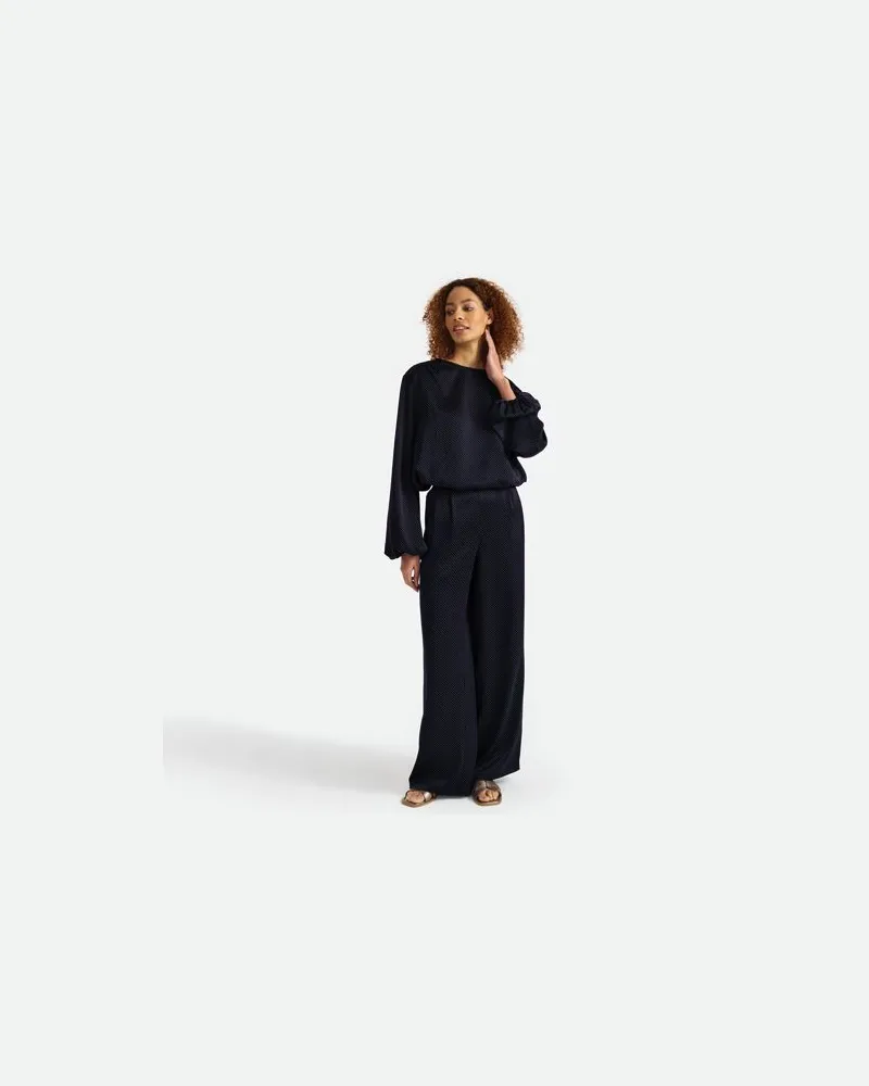 Lands' End Fließende Satinhose mit weitem Bein, Damen, Größe regular, Lila, Polyester-Mischung, by Lila