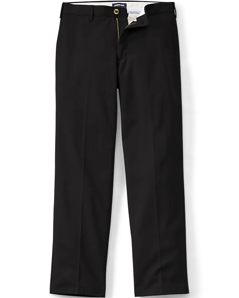 Lands' End CLASSIC COMFORT. Bügelleichte Chino, Herren, Größe regular, Schwarz, Baumwolle, by Schwarz
