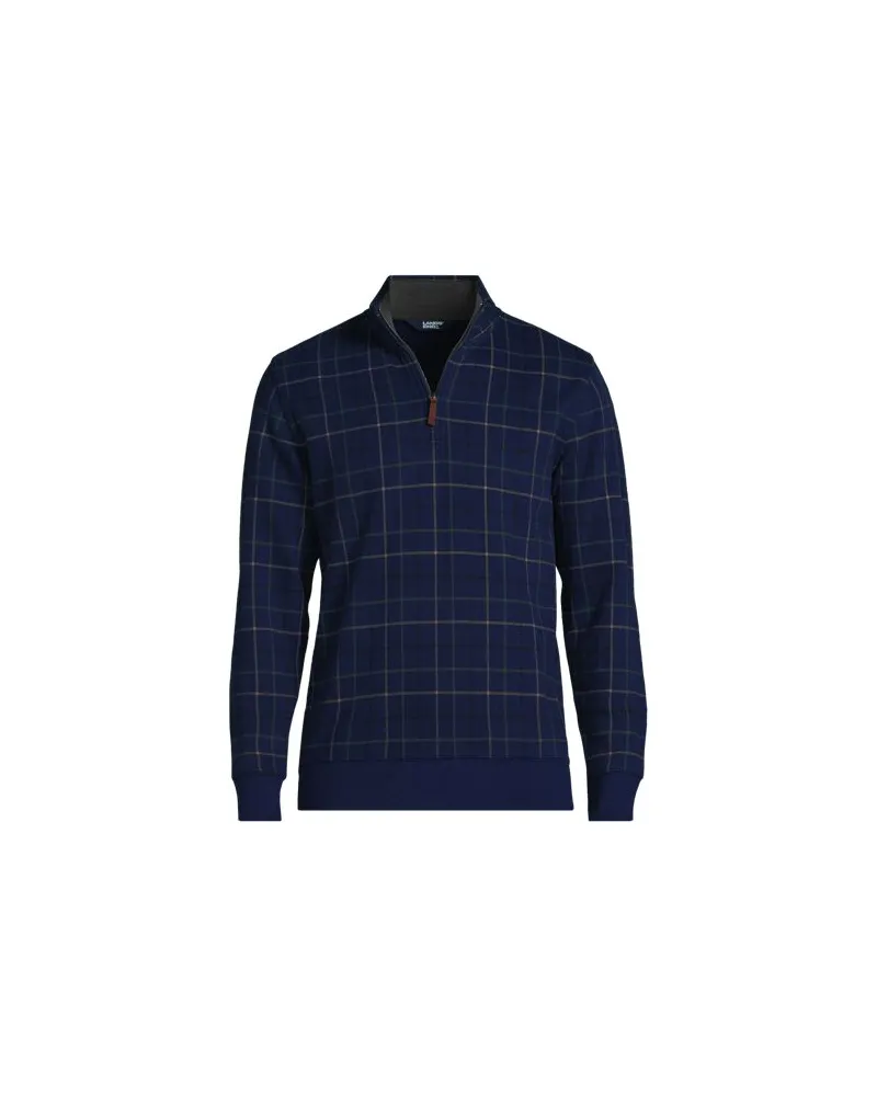 Lands' End Zipper-Pullover aus Bedford-Ripp, Herren, Größe:52-54 regular, Blau, Baumwolle, by Blau