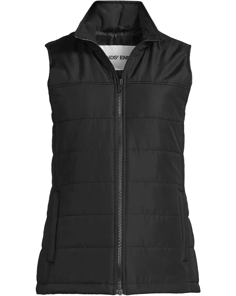 Lands' End Isolierte Steppweste, Damen, Größe regular, Schwarz, Polyester, by Schwarz
