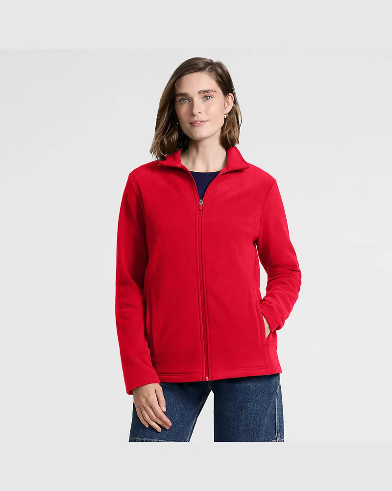 Lands' End Anyweather Fleece-Jacke, Damen, Größe petite, Rot, Polyester, by Rot