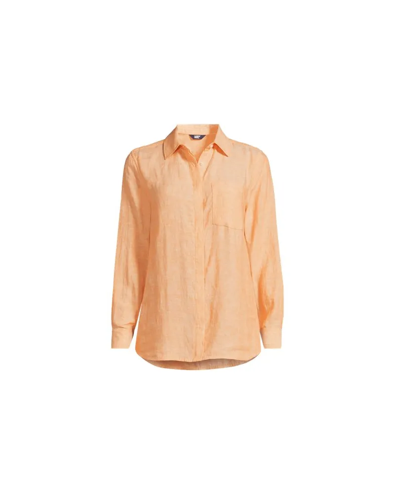 Lands' End Leinenbluse, Damen, Größe plus, Grün, Leinen, by Grün