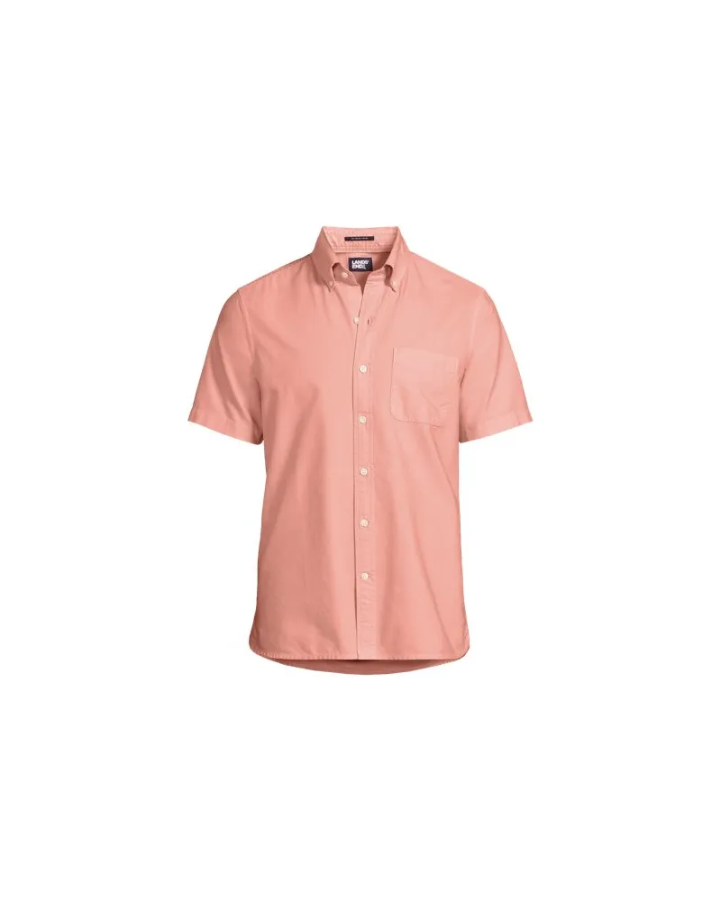 Lands' End Oxford-Kurzarmhemd Sail Rigger, Herren, Größe:48-50 regular, Orange, Baumwolle, by Orange