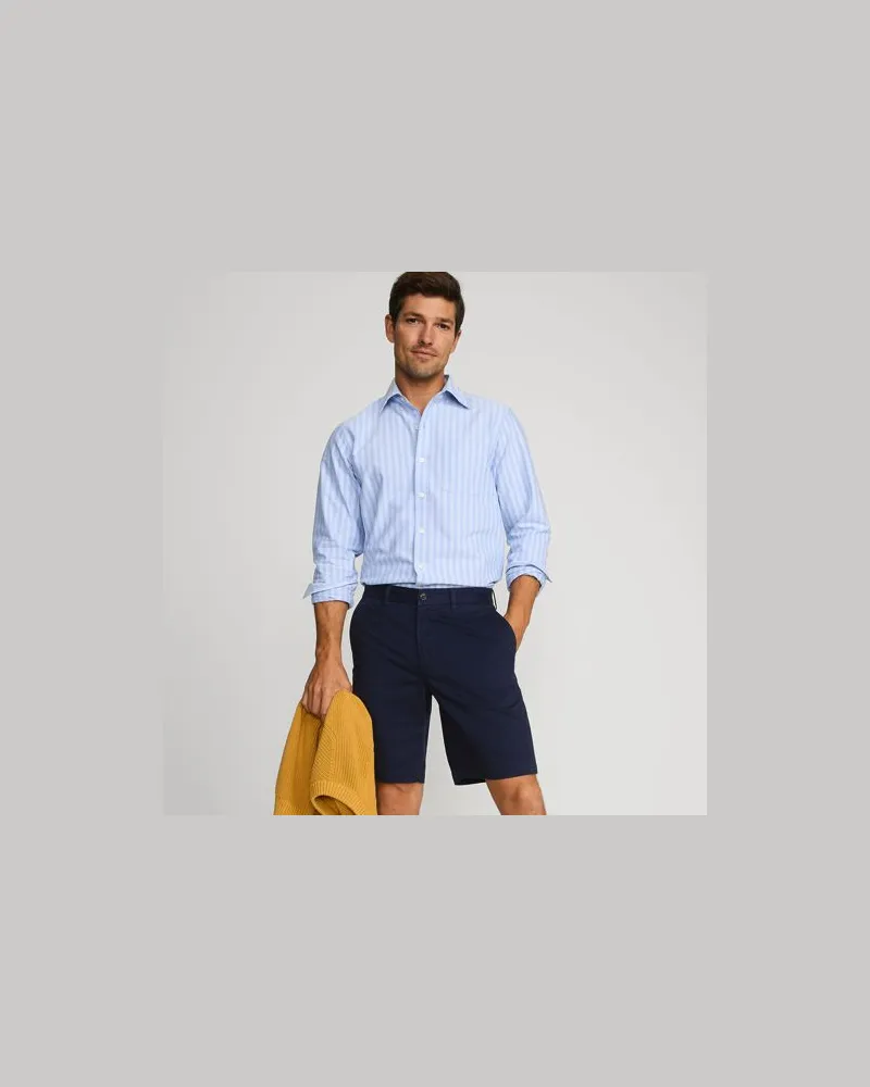 Lands' End Chino-Shorts mit Stretch, Classic Fit, Herren, Größe regular, Blau, Baumwoll-Mischung, by Blau