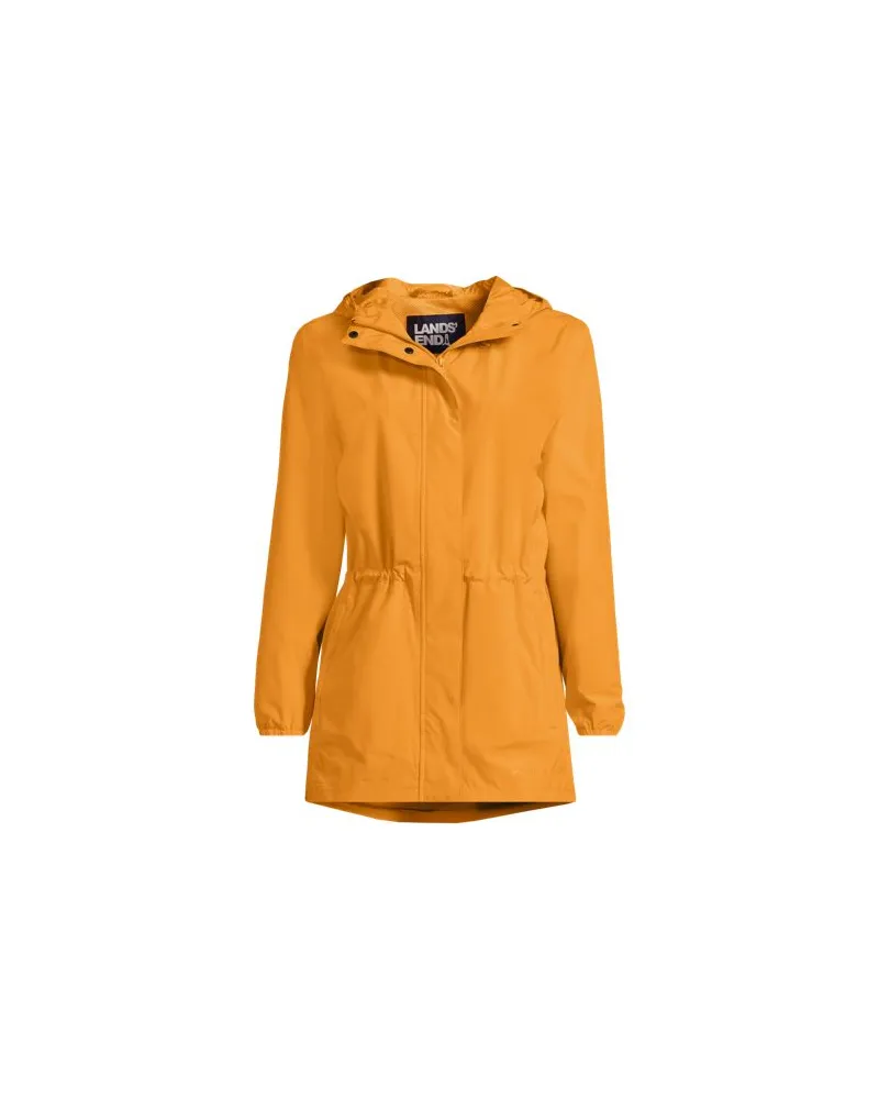 Lands' End Wasserdichte Regenjacke mit Packfach, Damen, Größe regular, Orange, Polyester, by Orange