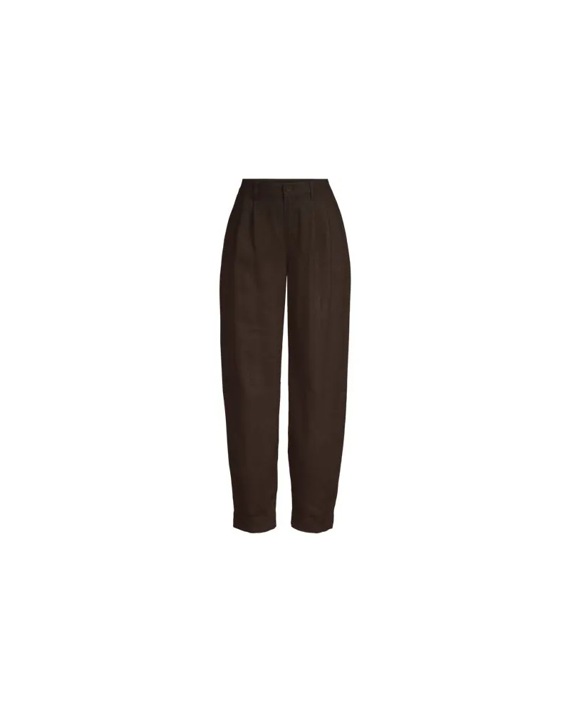 Lands' End Barrelhose aus Leinenmix, Damen, Größe regular, Braun, by Braun