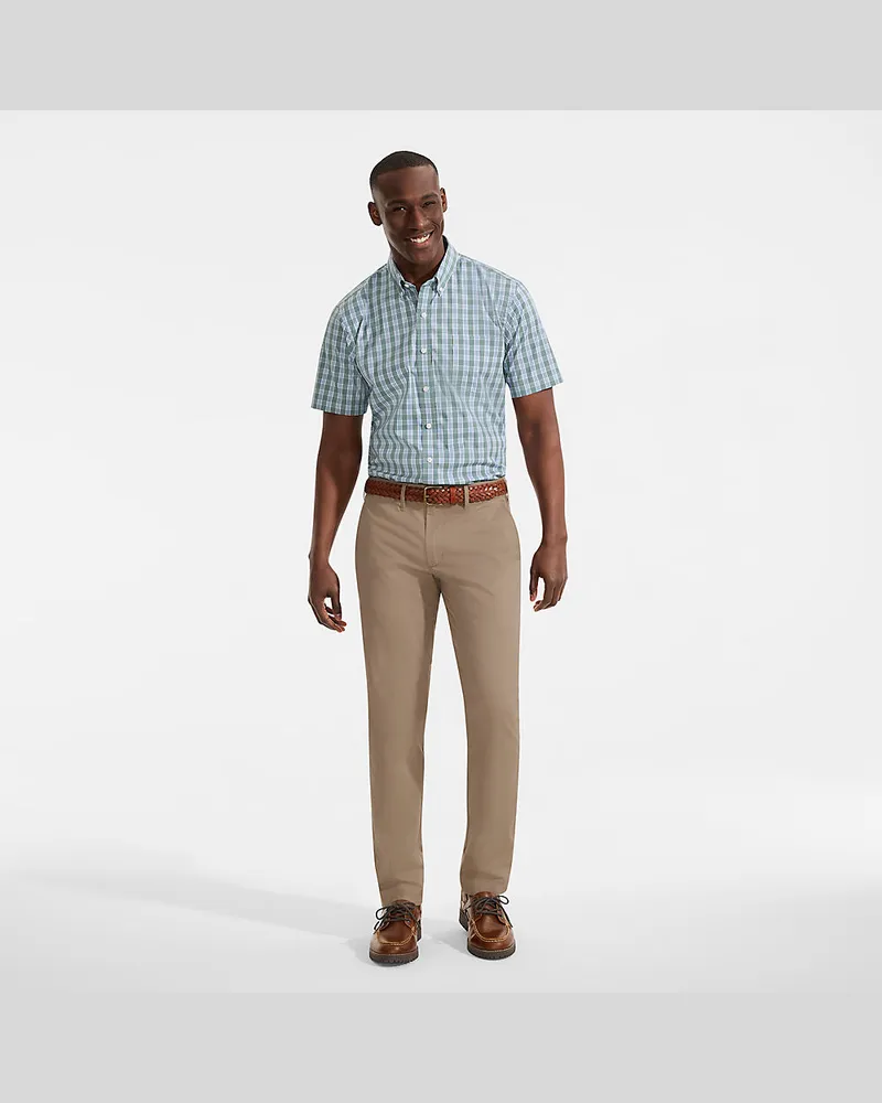 Lands' End Slim Fit Chinohose TRAVEL, Herren, Größe regular, Beige, by Beige