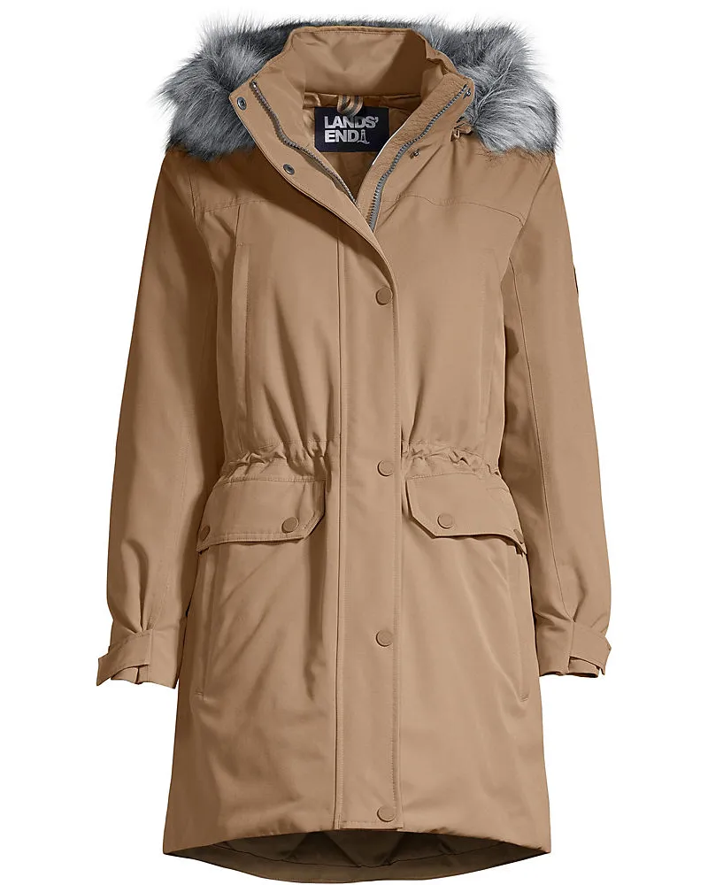 Lands' End Expeditions-Daunenparka, Damen, Größe plus, Beige, Polyester, by Beige