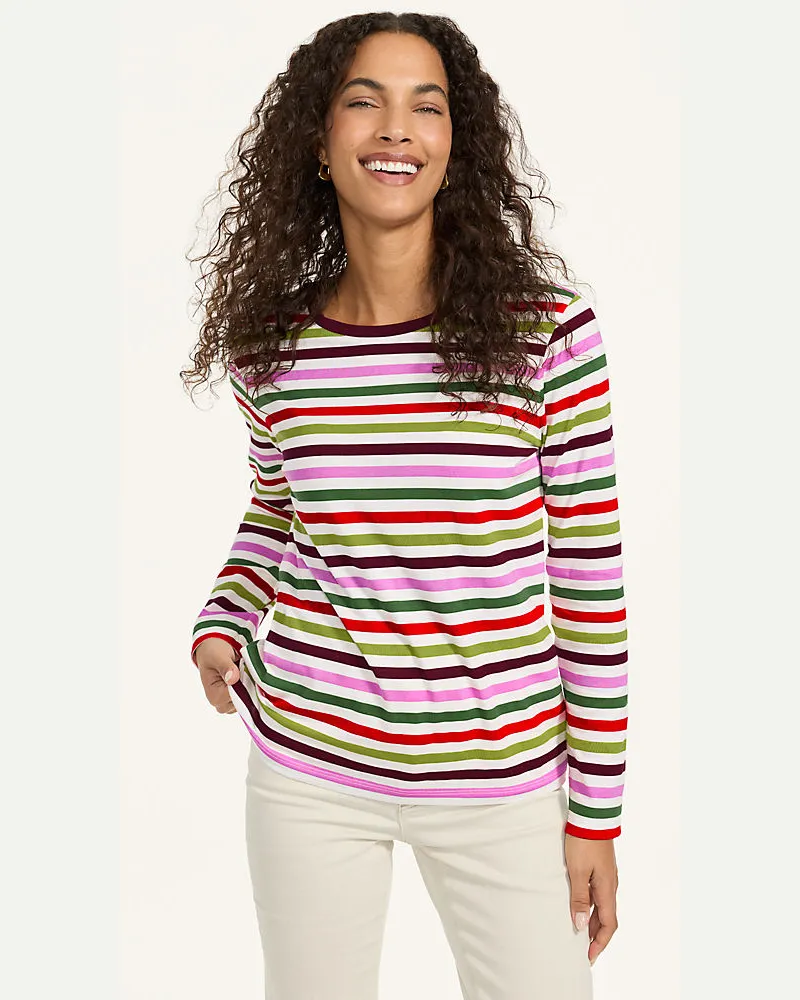 Lands' End Supima-Shirt, Langarm, Damen, Größe regular, Weiß, Baumwolle, by Weiß