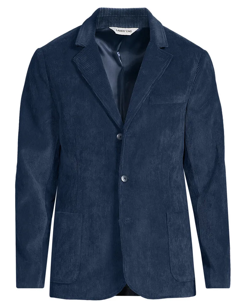 Lands' End Cordblazer, Herren, Größe regular, Blau, Polyester/Nylon/Polyester-Mischung, by Blau