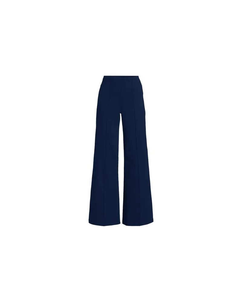 Lands' End Starfish Palazzo-Hose in Petite Größe, Damen, Größe petite, Blau, Elasthan/Baumwoll-Mischung, by Blau