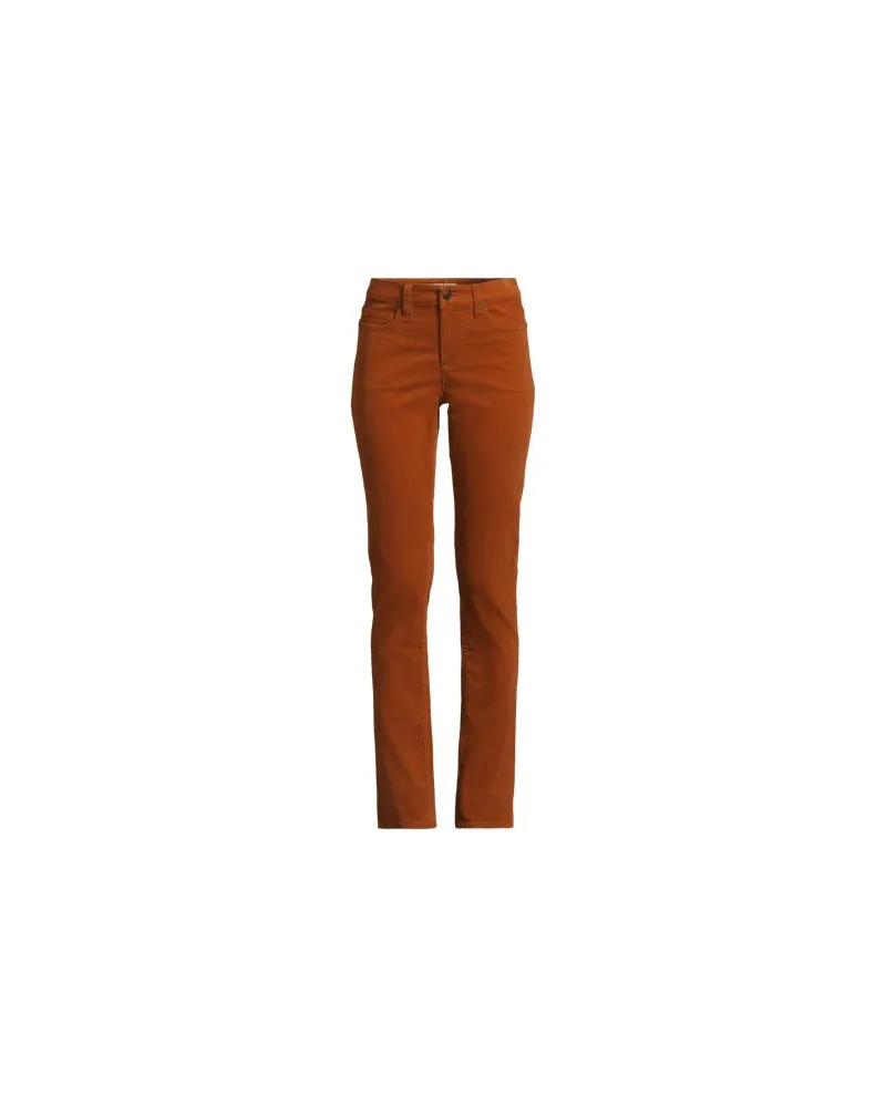 Lands' End Straight Fit Cordhose Mid Waist, Damen, Größe regular, Orange, Baumwoll-Mischung, by Orange