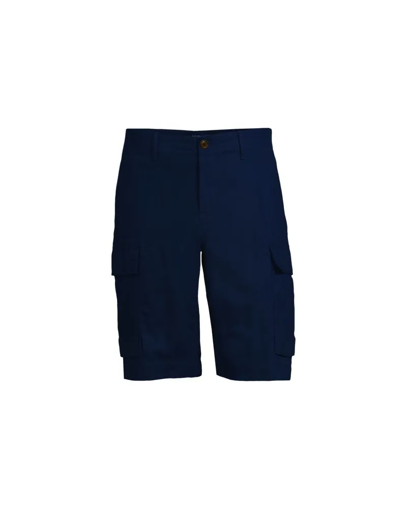 Lands' End Cargo-Shorts aus Leinen/Baumwollmix, Herren, Größe regular, Blau, Baumwolle/Leinen, by Blau