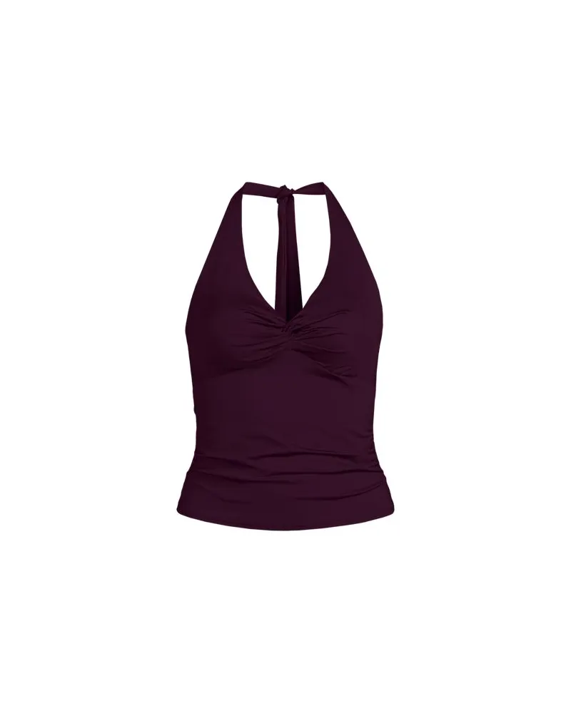 Lands' End Neckholder-Tankinitop, Damen, Größe regular, Lila, Nylon-Mischung, by Lila