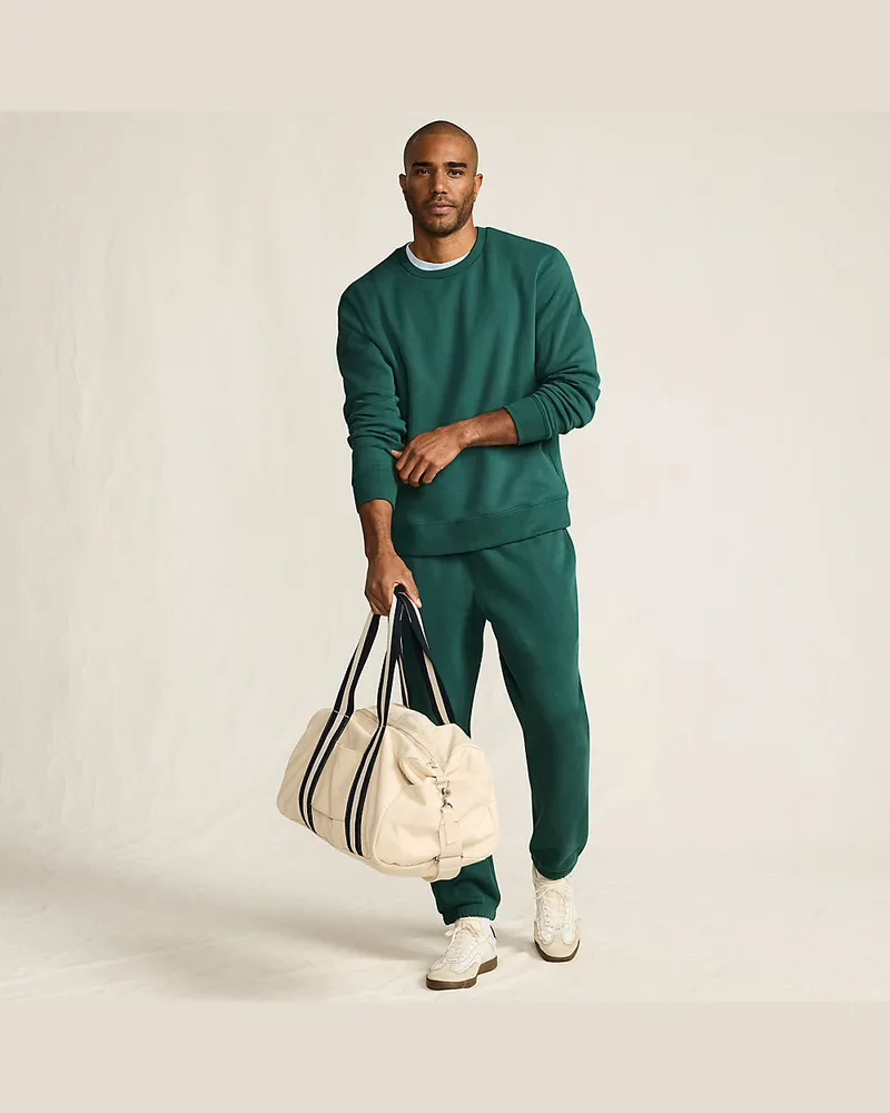 Lands' End Rundhals-Sweatshirt SERIOUS SWEATS, Herren, GrÃ¶ÃŸe regular, GrÃ¼n, Baumwoll-Mischung/Polyester-Mischung, by Grã¼n