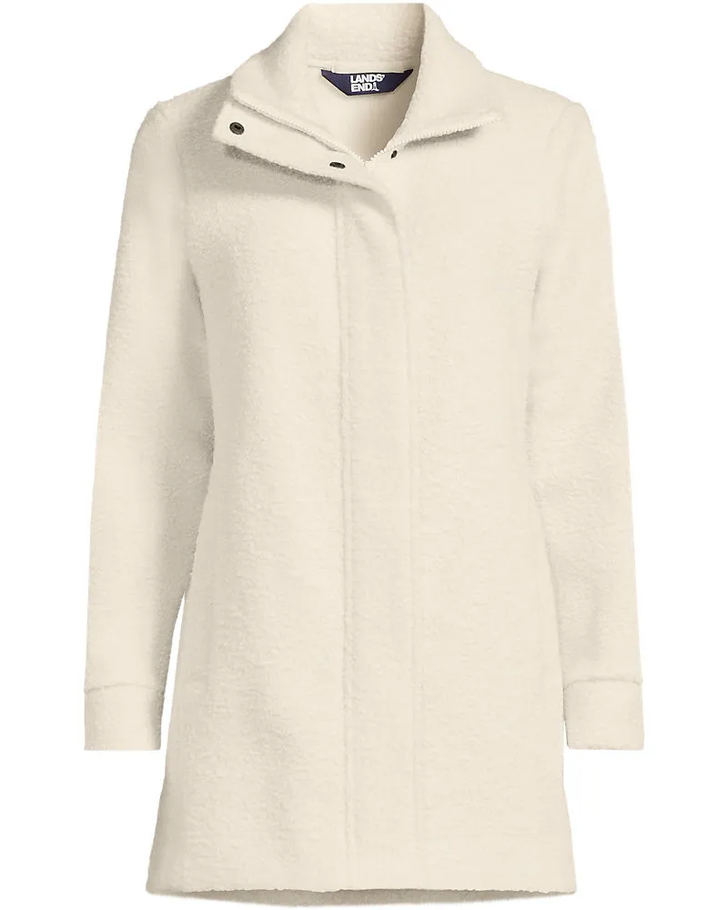 Lands' End Bouclé-Jacke, Damen, Größe petite, Weiß, Polyester, by Weiß