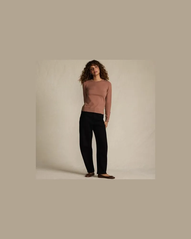 Lands' End Farbige Soft Denim Relaxte Barrel-Jeans Mid Waist, Damen, Größe:34 regular, Schwarz, by Schwarz