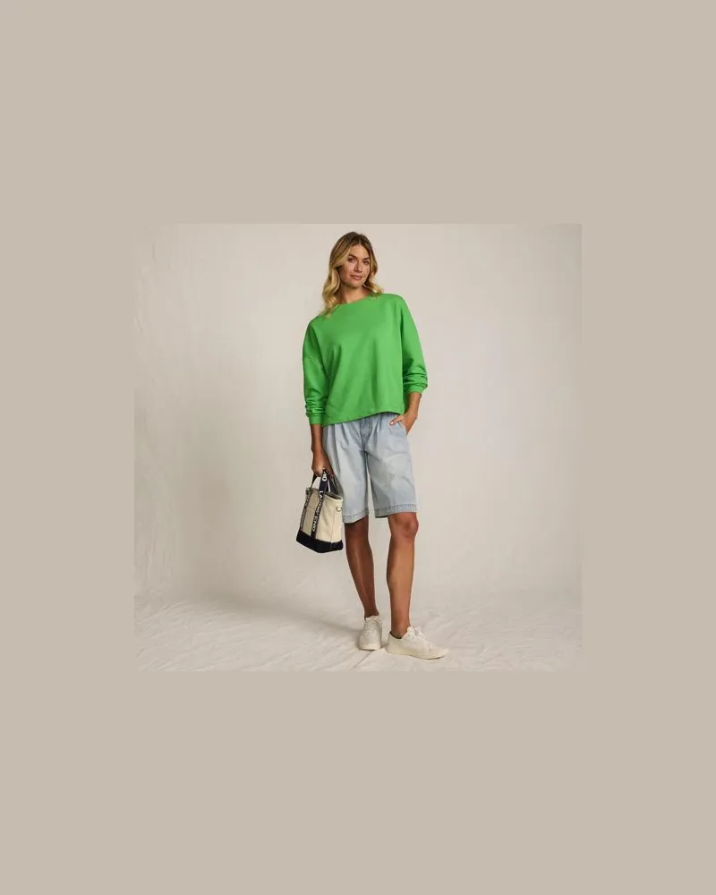 Lands' End Leichtes Sweatshirt, Damen, Größe:32-34 regular, Grün, by Grün