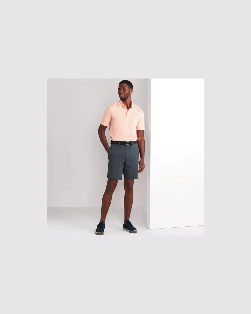 Lands' End Golf-Shorts, Herren, Größe regular, Grau, Polyester, by Grau