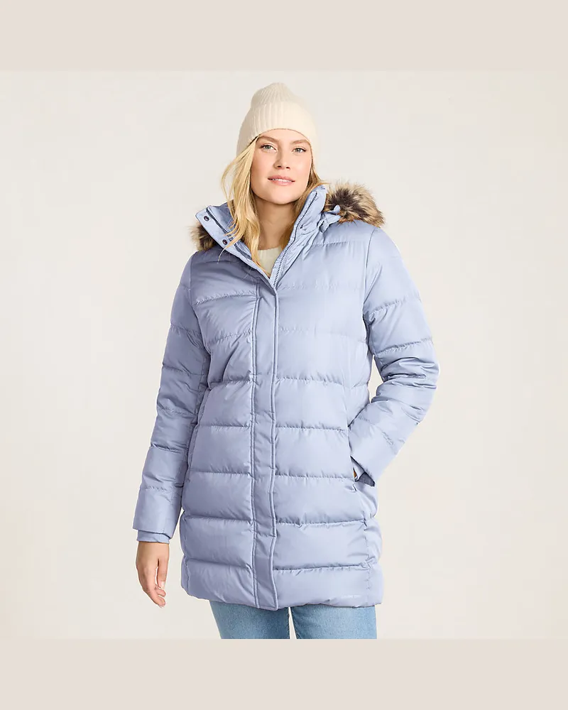 Lands' End Daunenmantel mit Kapuze, Damen, Größe regular, Lila, Polyester, by Lila