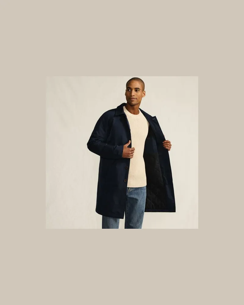 Lands' End Kurzmantel, Herren, Größe:60 Mens Regular, Blau, Polyester, by Blau