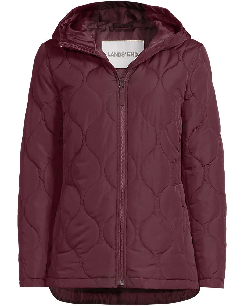 Lands' End Isolierte Steppjacke FeatherFree, Damen, Größe plus, Rot, Polyester, by Rot