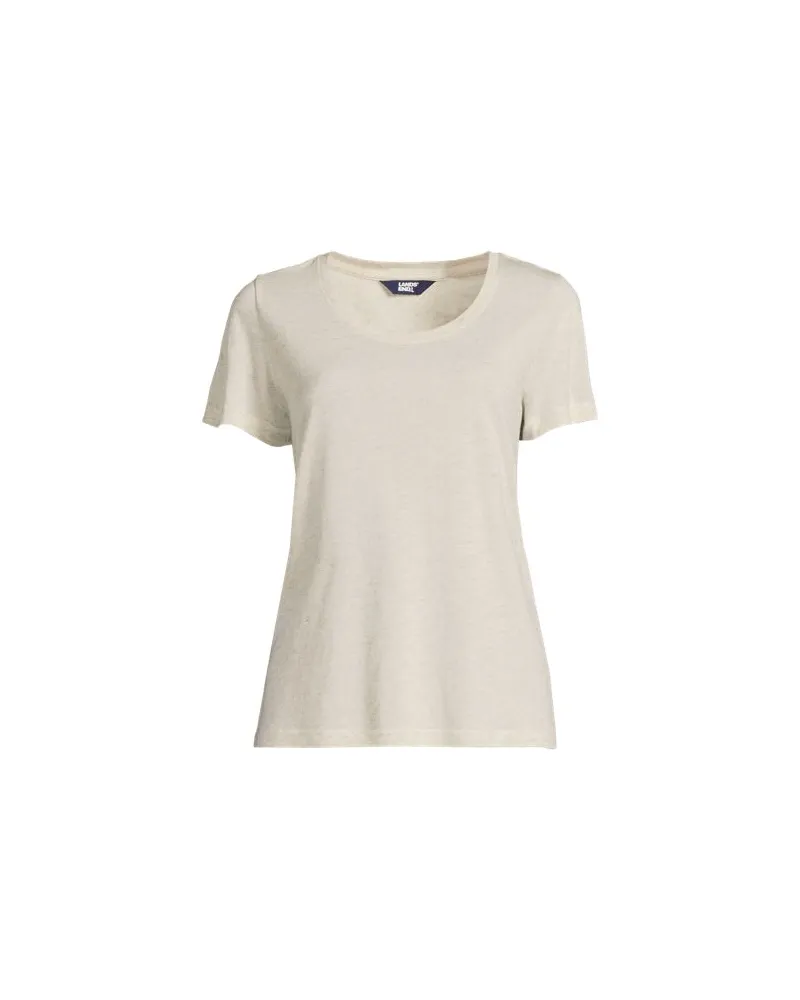 Lands' End Shirt aus Leinenmix, Damen, Größe plus, Beige, Leinen/Viskose, by Beige