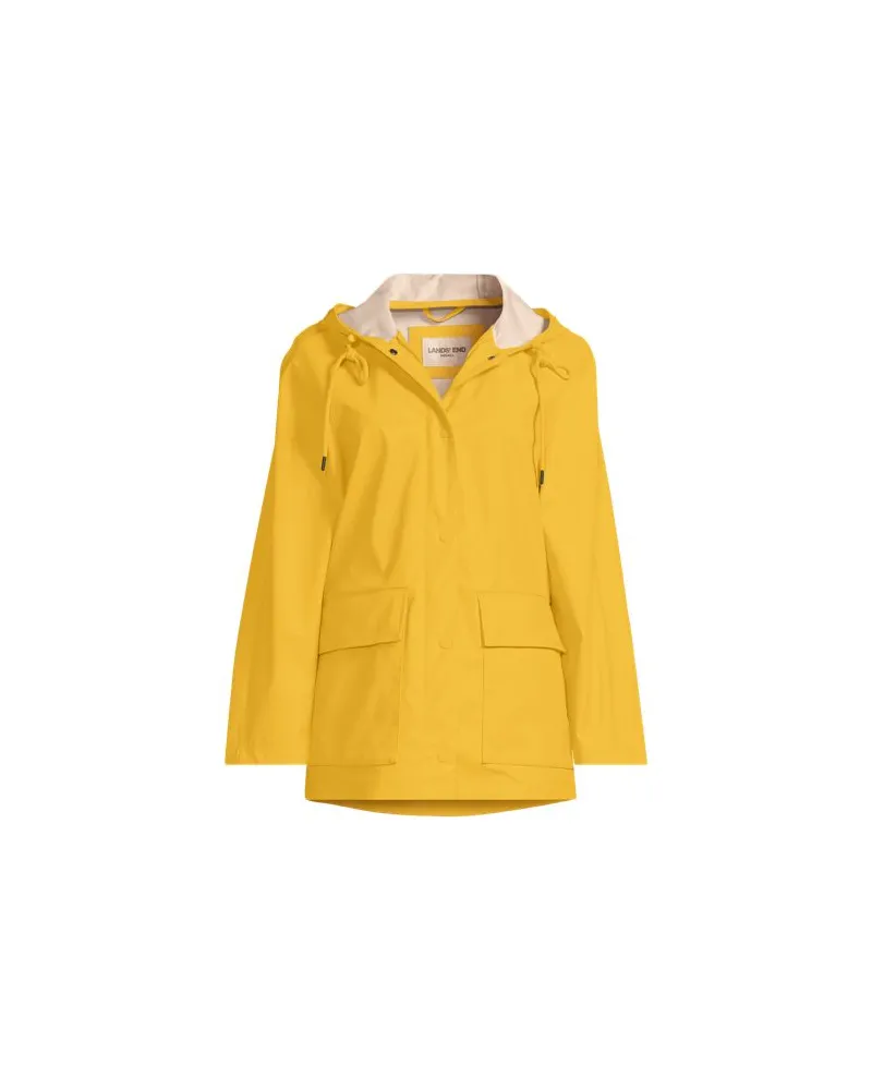 Lands' End Squall Ausgestellte Regenjacke, Damen, Größe plus, Gelb, Polyester, by Gelb