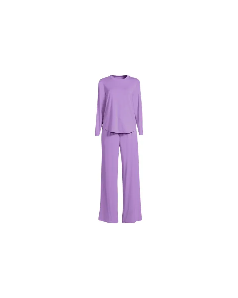 Lands' End Pyjama-Set mit Cooling-Finish, Damen, Größe regular, Lila, by Lila