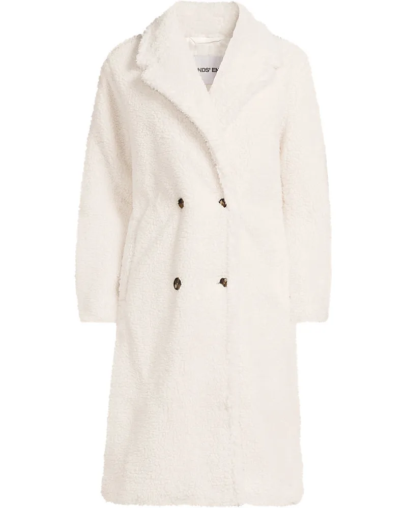 Lands' End Teddymantel, Damen, Größe plus, Weiß, Polyester, by Weiß