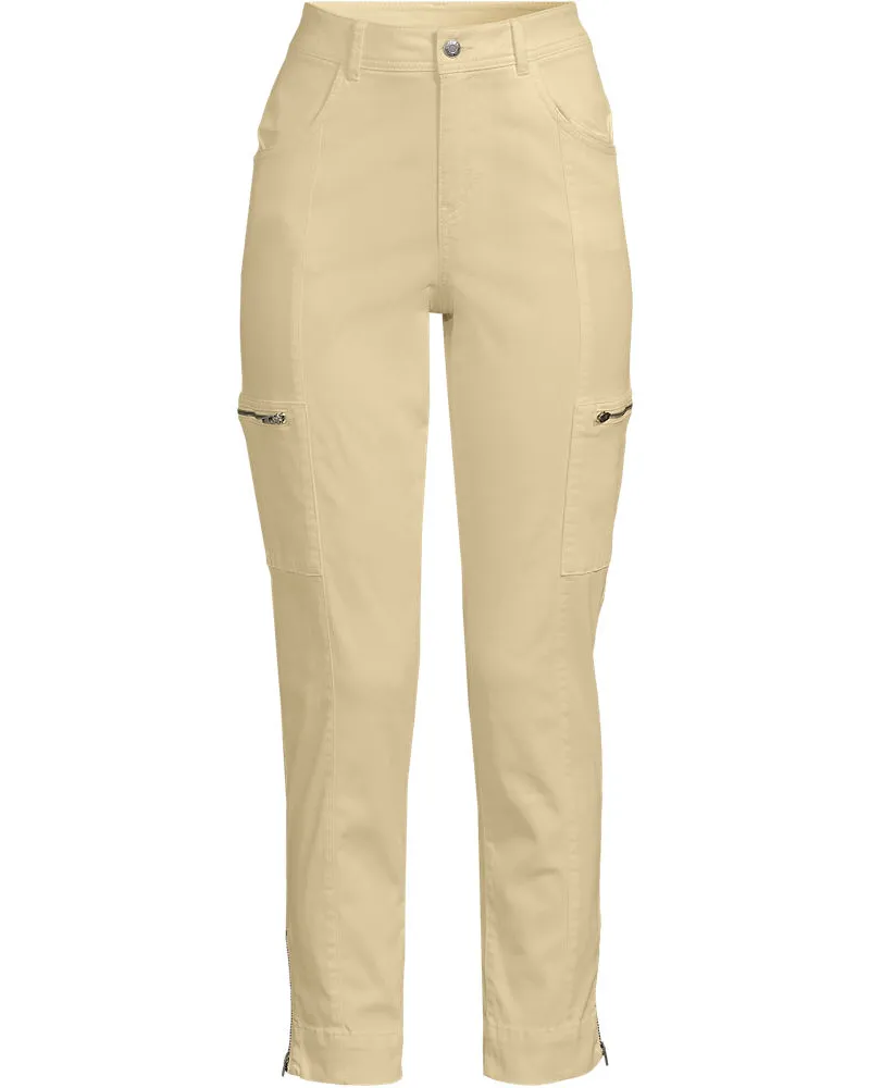 Lands' End 7/8-Cargohose aus Lyocell-Mischung Mid Waist, Damen, Größe regular, Gelb, Baumwolle/Baumwoll-Mischung, by Gelb