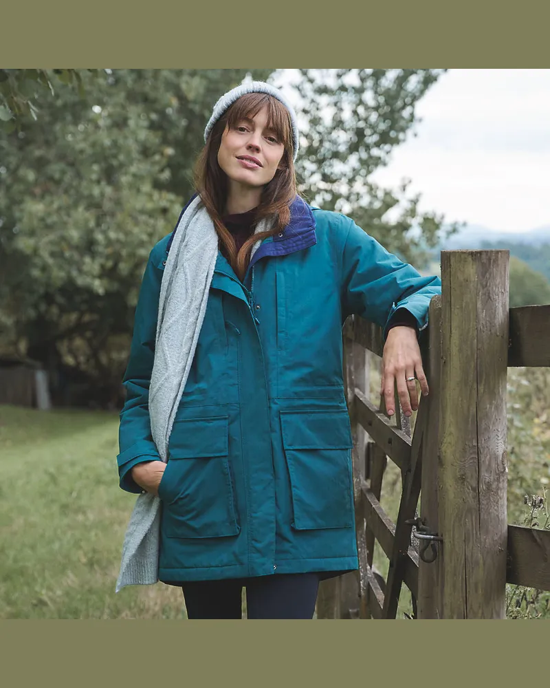 Lands' End Wasserdichter Parka SQUALL, Damen, Größe regular, Grün, Nylon, by Grün