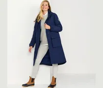 Wasserdichter Isolierter Stadion-Kapuzenmantel Squall, Damen, Größe:40-42 petite, Blau, Nylon, by