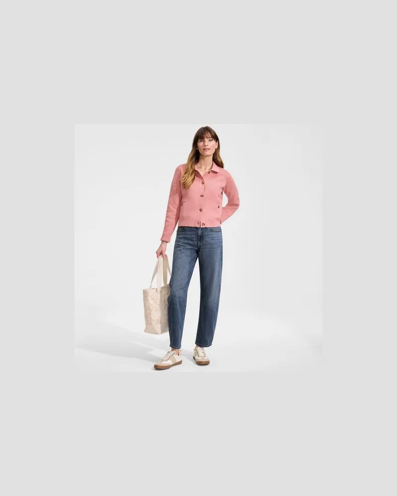 Lands' End Soft Denim Relaxte Barrel-Jeans Mid Waist, Damen, Größe regular, Blau, by Blau