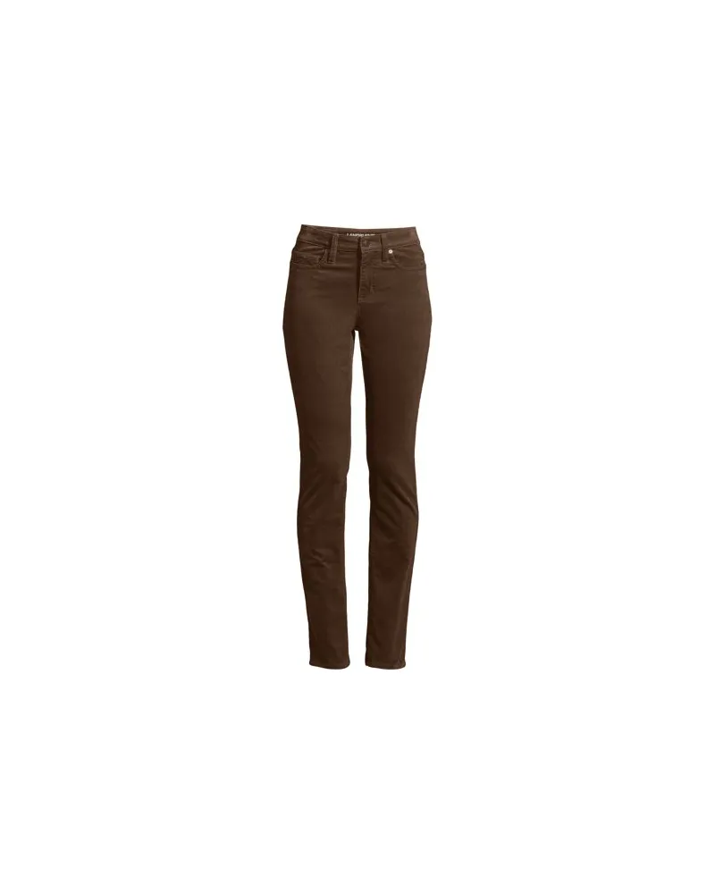Lands' End Straight Fit Cordhose Mid Waist, Damen, Größe plus, Braun, Baumwoll-Mischung, by Braun
