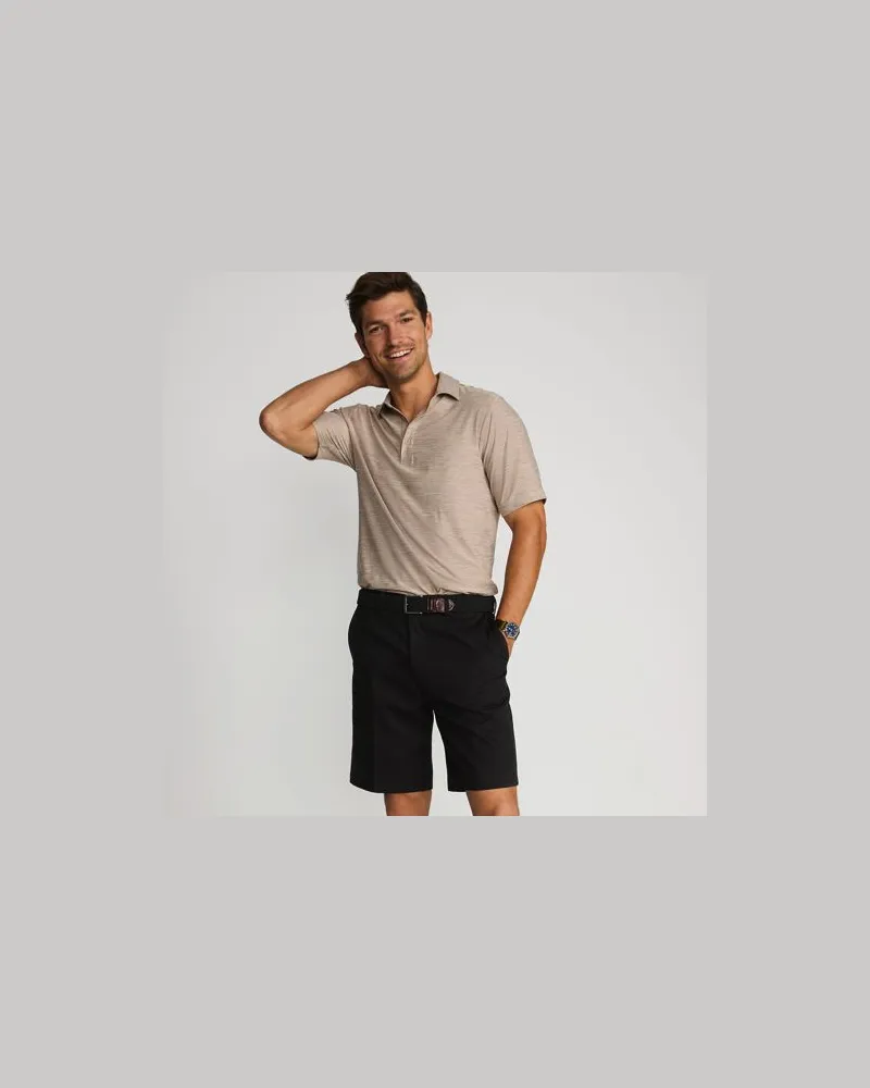 Lands' End Chino-Shorts mit Komfortbund, Herren, Größe regular, Schwarz, Baumwolle, by Schwarz