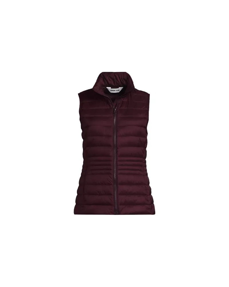 Lands' End Daunenweste WANDERWEIGHT Verstaubar Ultraleicht, Damen, Größe:40-42 regular, Rot, Nylon, by Rot