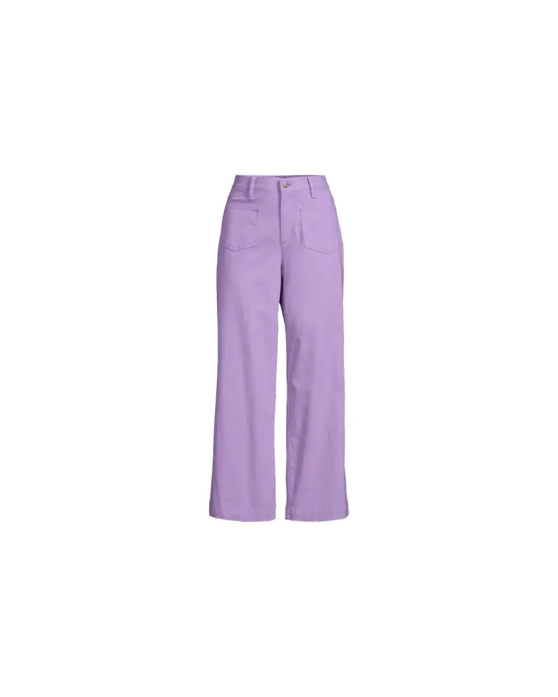 Lands' End Chino-Culotte, Damen, Größe regular, Lila, Elasthan/Baumwoll-Mischung, by Lila