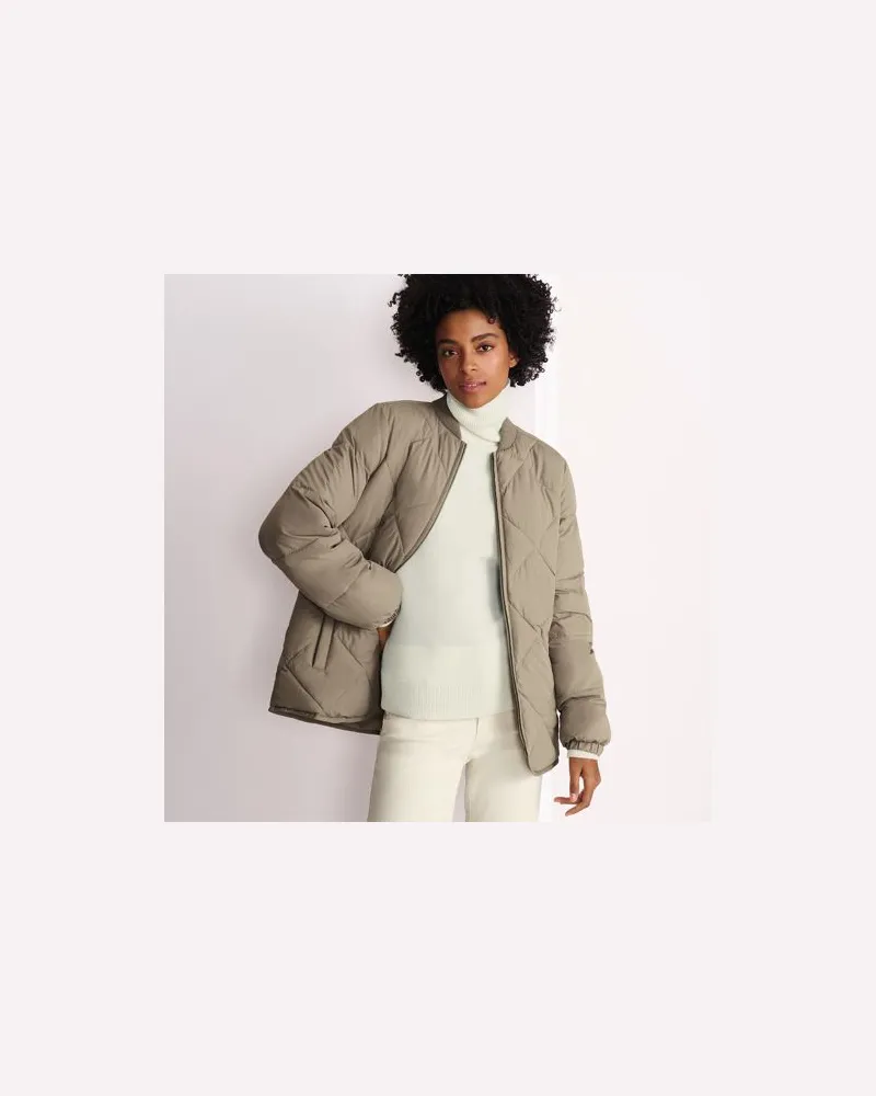 Lands' End Isolierte Steppjacke THERMOPLUME, Damen, Größe regular, Beige, Polyester, by Beige