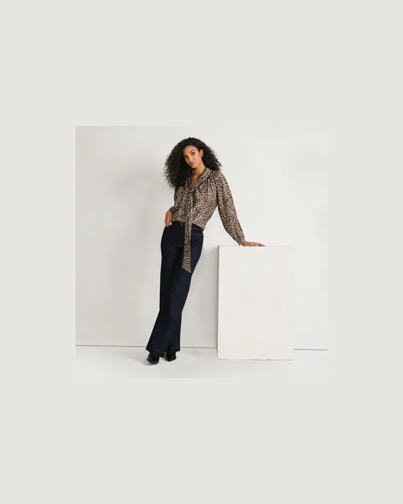 Lands' End Schluppenbluse, Damen, Größe:40-42 regular, Sonstige, Polyester/Viskose, by Sonstige