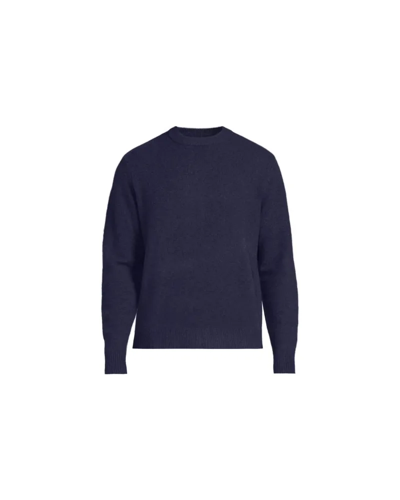 Lands' End Wool Touch Rundhals-Pullover, Herren, Größe:52-54 regular, Blau, by Blau
