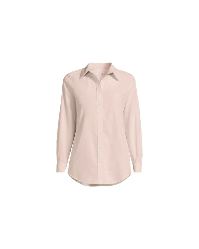 Lands' End Feincord-Hemdbluse, Damen, Größe regular, Weiß, Baumwolle, by Weiß