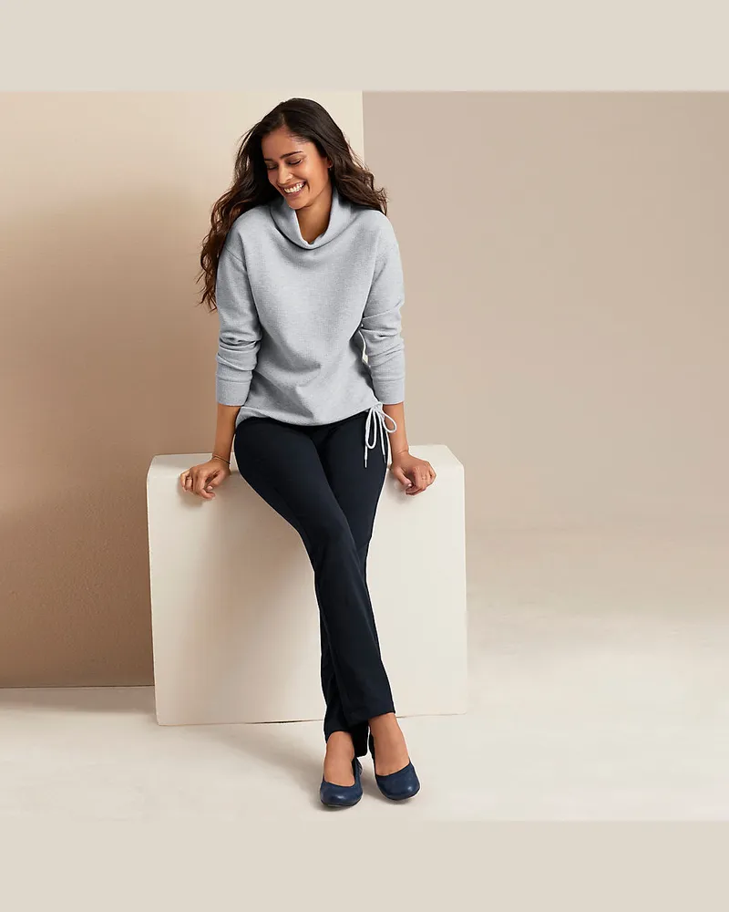 Lands' End Slim Fit Starfish Jersey-Freizeithose, Damen, Größe tall, Blau, Elasthan/Baumwoll-Mischung, by Blau