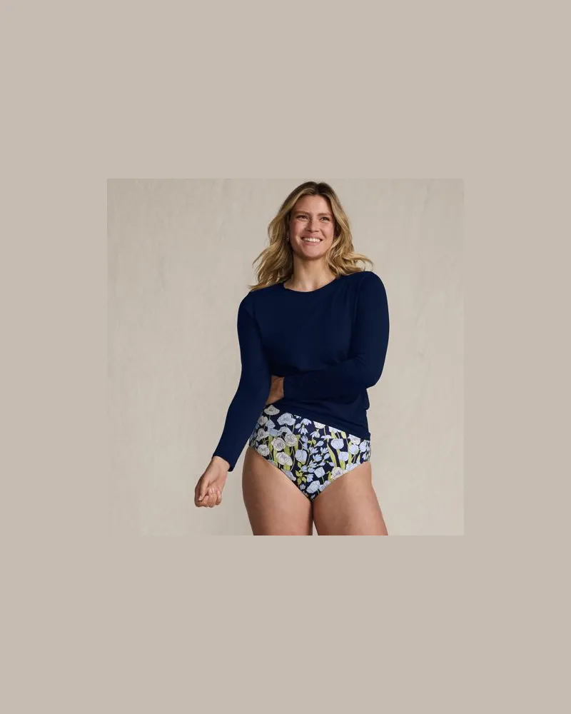 Lands' End Badeshirt, Damen, Größe:32-34 regular, Blau, Nylon-Mischung, by Blau