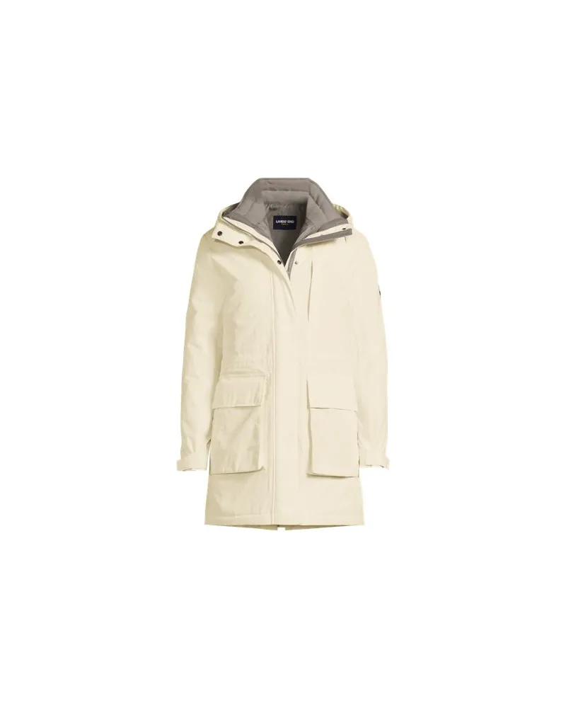 Lands' End Wasserdichter 3-in-1-Parka Squall, Damen, Größe plus, Weiß, Polyester/Nylon, by Weiß