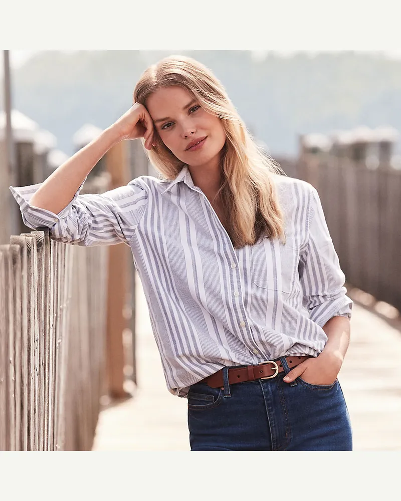 Lands' End Langarm Oxford-Hemdbluse, Damen, Größe regular, Sonstige, Baumwolle, by Sonstige