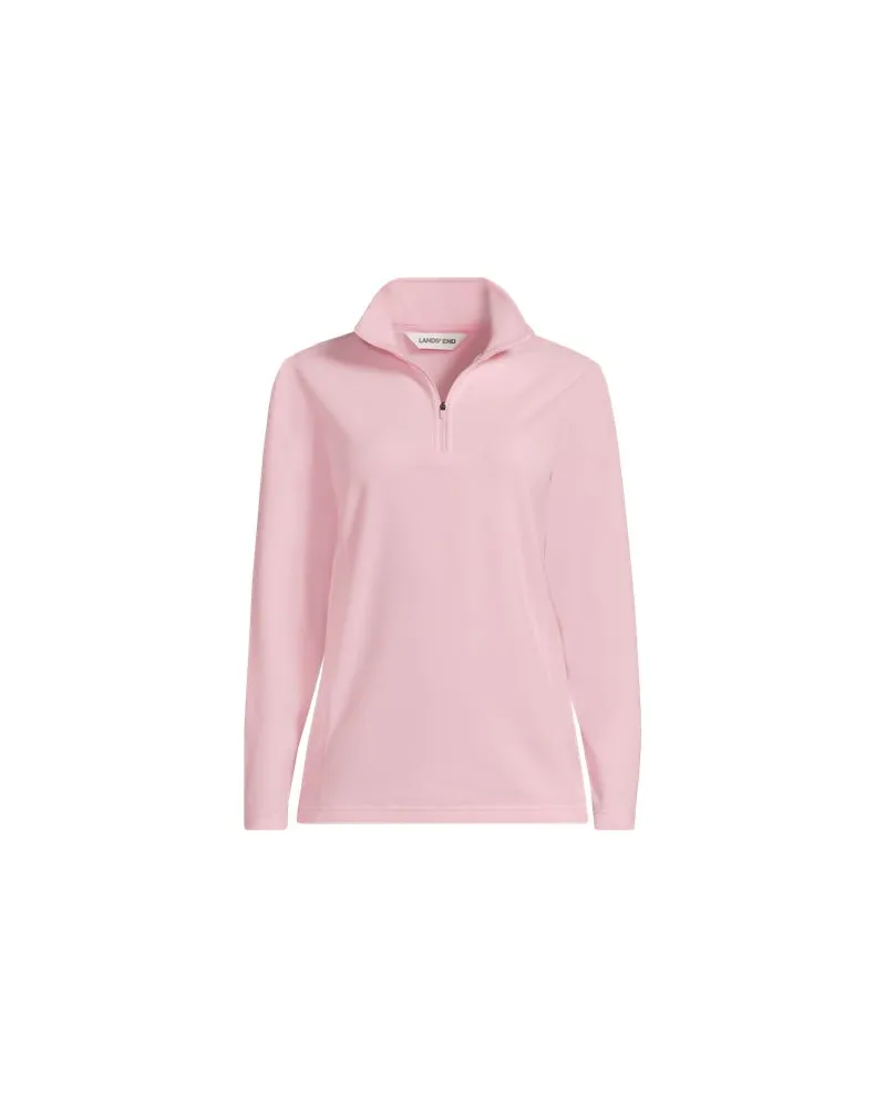 Lands' End Anyweather Fleece-Pullover mit Reißverschluss, Damen, Größe regular, Pink, Polyester, by Pink