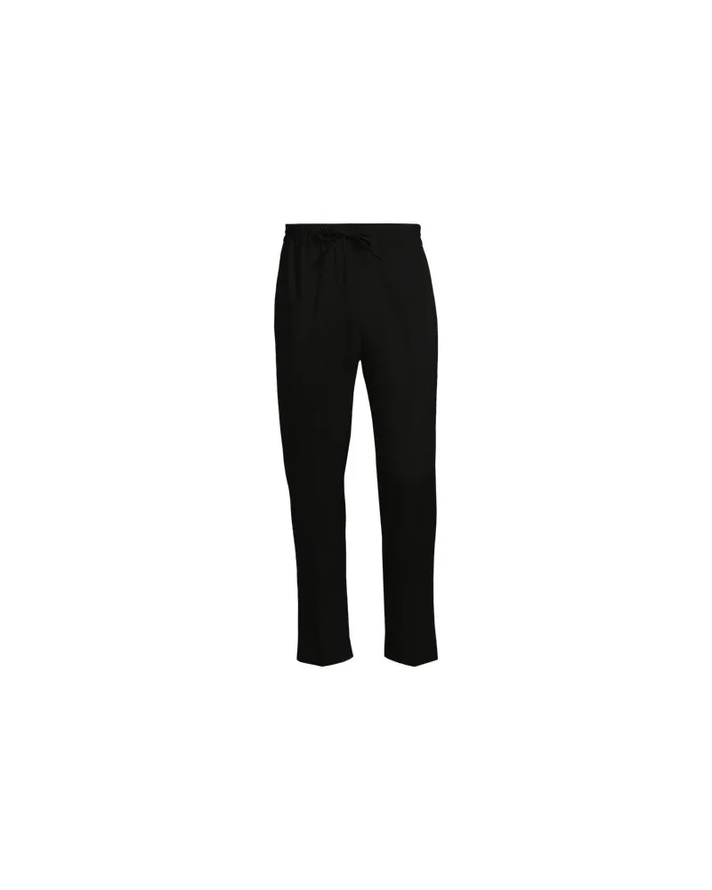 Lands' End Pendler-Hose mit Schlupfbund und Bundfalten, Herren, Größe:48-50 regular, Schwarz, Viskose/Polyester-Mischung, by Schwarz